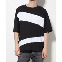 STYLEBLOCK/スタイルブロック STYLEBLOCK 切替え5分袖ビッグシルエットTシャツ/507131960