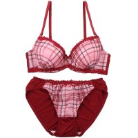 palissee/パリーゼ Palissee 【GHカップ】タータンチェックプリント 3/4モールドカップブラ＆ショーツ【返品不可商品】/507132372
