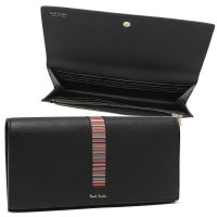 Paul Smith/ポールスミス Paul Smith 長財布（かぶせ蓋） マルチストライプ ブラック マルチカラー ユニセックス Paul Smith M1A5078X AMUW/507133659