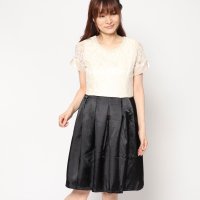 STYLEBLOCK/スタイルブロック STYLEBLOCK パール付きレース切り替えサテンパーティードレス/507134632