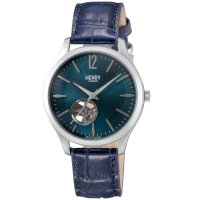 HENRY LONDON/ヘンリーロンドン HENRY LONDON HERITAGE SIGNATURE ユニセックス 時計 HL39－AS－0457 自動巻 ネイビー レザー/507135898