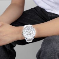 Tendence/テンデンス TENDENCE ガリバーラウンド クロノ ユニセックス 時計 TG036013 クォーツ ホワイト シリコン/507135923
