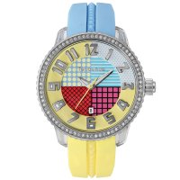 Tendence/テンデンス TENDENCE クレイジーミディアム レディース 時計 TG930060 クォーツ イエロー×ブルー シリコン/507135930