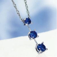 I･E･I  SELECTION/3ストーン カシミアンブルー・サファイア 宝飾ネックレス/507136233