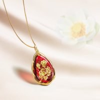 I･E･I  SELECTION/〈ロイヤルレッド〉 水芙蓉の手彫インタリオ宝飾ペンダント/507136245
