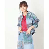 Desigual/デシグアル Desigual ミッキーマウスプリントのレディースオーバーサイズデニムジャケット/507137707