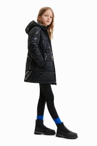 Desigual/デシグアル Desigual テキスト ロング パデッドコート/507138764