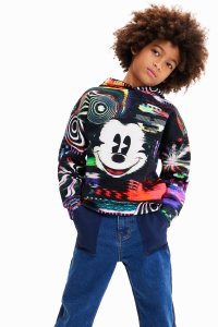 Desigual/デシグアル Desigual グリッチ ミッキーマウスフーディ/507139023