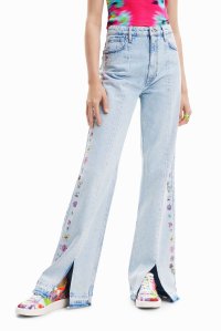 Desigual/デシグアル Desigual 花ディテール ワイドレッグジーンズ/507139328