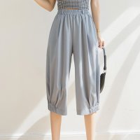 ica/アイカ ica 涼し気サラリとした薄手素材 七分丈 ゆったり サルエルパンツ/507143688
