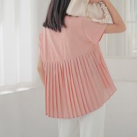ica/アイカ ica バック プリーツ テールカット デザイン クルーネック 半袖 Aライン Tシャツ チュニック/507143827