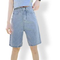 ica/アイカ ica ひざ上丈 ハイウエスト デニムハーフパンツ ショートパンツ デニムパンツ/507143841