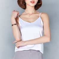 ica/アイカ ica 光沢感のあるストレッチサテン素材 インナーキャミソールブラウス/507143984