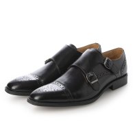 ALFRED COX/ライニングまで本革で蒸れない セミロングノーズ ビジネスシューズ メンズ ダーダブルモンク セミグローブ ビジカジ ドレスシューズ アルフレッドコックス ALF/507144130