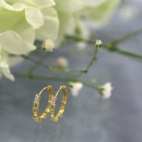 Noelmarket/ノエルマーケット Noelmarket ピアス 金属アレルギー対応 フープピアス ダイヤ つけっぱなし 18k シンプル 仕事 上品 パーティー 女性 大人 彼/507144148