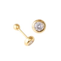Noelmarket/ノエルマーケット Noelmarket ピアス 金属アレルギー対応 ダイヤ 小ぶり つけっぱなし 18k シンプル 仕事 人気 上品 レディース ピンクゴールド/507144155