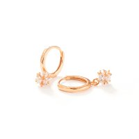 Noelmarket/ノエルマーケット Noelmarket ピアス 金属アレルギー対応 フープ フープピアス つけっぱなし 揺れる ダイヤ ピアス 18k シンプル 仕事 人気 上/507144171