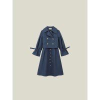 LA POMME mint/ラポミ ミント LA POMME mint 3－way Long Trench Coat ワンピース付きショートトレンチコートセットアップ/507144222