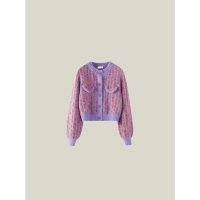 LA POMME mint/ラポミ ミント LA POMME mint Heart Button Fuzzy Knit ハートボタンフィジーニット/507144228