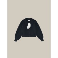 LA POMME petit/ラポミ プチ LA POMME petit Cable Knit With Silk スカーフ付きケーブルニット/507144231