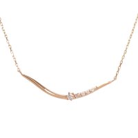 Canal ４℃/カナルヨンドシー Canal4℃ ネックレス ラインモチーフ ピンクゴールド/507144805