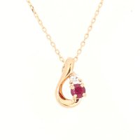 Canal ４℃/カナルヨンドシー Canal4℃ ネックレス 7月誕生石 しずく ピンクゴールド/507144815