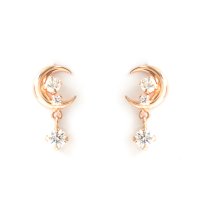 Canal ４℃/カナルヨンドシー Canal4℃ ピアス 月 ピンクゴールド/507144878