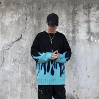 At Marvelous/アットマーベラス At Marvelous ファイヤー フレイム ニット トップス セーター ジャカード メンズ レディース 男女兼用 ユニセックス 派手 かっ/507145705