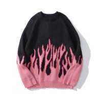 At Marvelous/アットマーベラス At Marvelous ファイヤー フレイム ニット トップス セーター ジャカード メンズ レディース 男女兼用 ユニセックス 派手 かっ/507145705