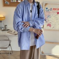 At Marvelous/アットマーベラス At Marvelous シャツ オーバーサイズ ビッグシルエット ストライプ 柄 ユニセックス 上品 デート おしゃれ カジュアル キレカジ/507145742