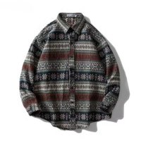 At Marvelous/アットマーベラス At Marvelous ジャカード 柄シャツ 長袖 レギュラーシャツ メンズ 個性的 インパクト カジュアル キレイめ バンダナ柄 ボタニカ/507145746
