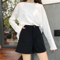 Belle Cie/ベルシー Belle Cie ハイウエスト ショートパンツ レディース タック入り ツイル 韓国ファッション オルチャン キュロットパンツ ショーパン 短パン /507145811