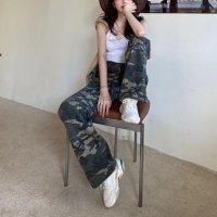 Belle Cie/ベルシー Belle Cie ミリタリーパンツ レディース ロングパンツ カーゴポケット ボトムス ストリート アウトドア カジュアル ズボン 丈夫 ワイドシル/507145876