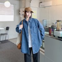 Belle Cie/ベルシー Belle Cie デニムシャツ シャツ レディース 羽織り アウター オーバーサイズ ゆったり かっこいい カジュアル 韓国 ダンガリーシャツ ウォ/507146017