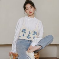 Belle Cie/ベルシー Belle Cie クロシェ キャミ 刺繍 レイヤード ガーリー モチーフ ビスチェ フェミニン かぎ編み ニット ナチュラル おしゃれ ボヘミアン /507146034