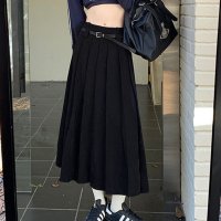 Belle Cie/ベルシー Belle Cie ミリタリースカート ロングスカート ドロスト くしゅくしゅ かっこいい ミリタリー モード ミモレ丈 セクシー カジュアル ストリ/507146066