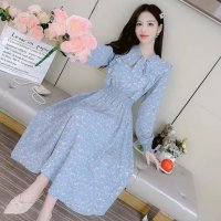 Belle Cie/ベルシー Belle Cie レディース ワンピース ロングワンピース 花柄 フェミニン かわいい 長袖 上品 大人可愛い エレガント 春夏 ボウタイ フラワー/507146076