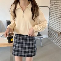 Belle Cie/ベルシー Belle Cie ロンT ハーフジップ 長袖 ポロシャツ レギュラーカラー Tシャツ カノコ カジュアル きれいめ シンプル 着回し かわいい パス/507146124