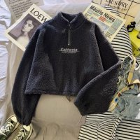 Belle Cie/ベルシー Belle Cie ハーフジップ プルオーバー トップス フリース レディース 韓国ファッション ボア カジュアル ストリート あたたかい 防寒 もこ/507146143