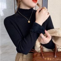 Belle Cie/ベルシー Belle Cie ニット 長袖 ハイネック 裏起毛 裏シャギー トップス リブ レディース 秋冬 きれいめ 大人 シンプル あたたかい 防寒 インナ/507146148