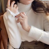 Belle Cie/ベルシー Belle Cie ニット 長袖 ハイネック 裏起毛 裏シャギー トップス リブ レディース 秋冬 きれいめ 大人 シンプル あたたかい 防寒 インナ/507146148