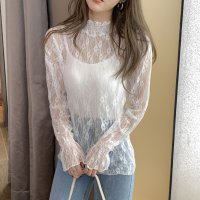 Belle Cie/ベルシー Belle Cie シースルー シアー 長袖 ハイネック 重ね着 レディース 韓国ファッション セクシー おしゃれ 大人可愛い 上品 シンプル 肌見せ/507146194