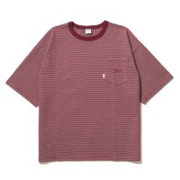 KEBOZ/ケボズ KEBOZ BORDER S/S POCKET TEE RED/507147290