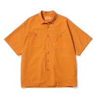 KEBOZ/ケボズ KEBOZ BURBERRY CLOTH WASHER S/S WORK SHIRTS ORANGE MADE IN JAPAN/507147297