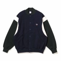 KEBOZ/ケボズ KEBOZ BB SMALL WAPPEN SWEAT VARSITY JACKET NAVY/507147373