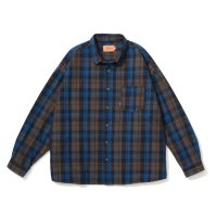 KEBOZ/ケボズ 【EXCLUSIVE】 KEBOZ CHECK BIG SHIRTS D.BROWN/BLUE MADE IN JAPAN/507147408