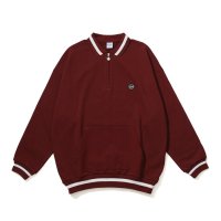 KEBOZ/ケボズ KEBOZ BB SMALL WAPPEN SWEAT POLO BURGUNDY/507147424