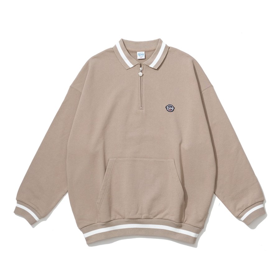 ケボズ KEBOZ BB SMALL WAPPEN SWEAT POLO MOCHA(507147427) | ケボズ(KEBOZ) - d  fashion