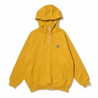 KEBOZ/ケボズ KEBOZ BB SMALL WAPPEN SWEAT HALF ZIP HOODIE YELLOW/507148120