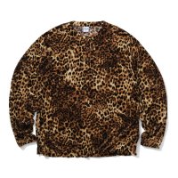 KEBOZ/ケボズ KEBOZ LEOPARD HENLY NECK VELOUR SHIRT/507148239